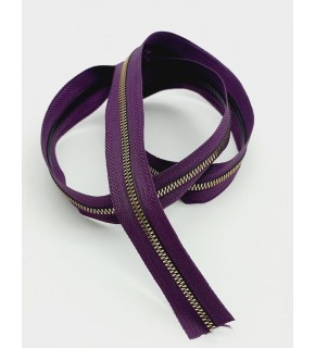 Çanta Aksesuar Ortası Gold Fermuar 100 Cm Mor Renk