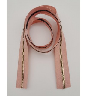 Çanta Aksesuar Ortası Gold Fermuar 100 cm Pudra Renk