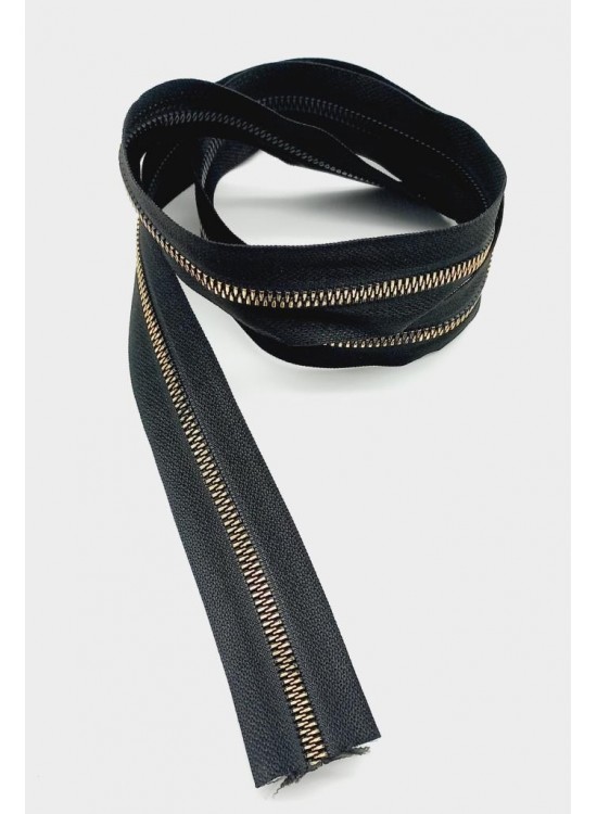 Çanta Aksesuar Ortası Gold Fermuar 100 Cm Siyah Renk