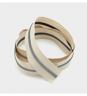 Çanta Aksesuar Ortası Gümüş Fermuar 100 Cm Bej Renk