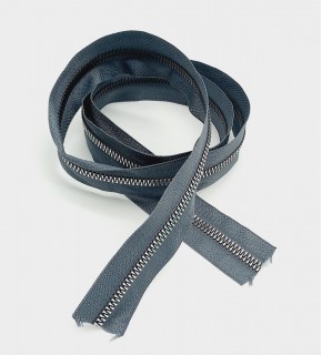 Çanta Aksesuar Ortası Gümüş Fermuar 100 Cm Gri Renk