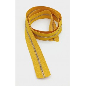 Çanta Aksesuar Ortası Gümüş Fermuar 100 Cm Hardal Renk