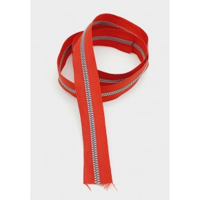 Çanta Aksesuar Ortası Gümüş Fermuar 100 Cm Kırmızı Renk