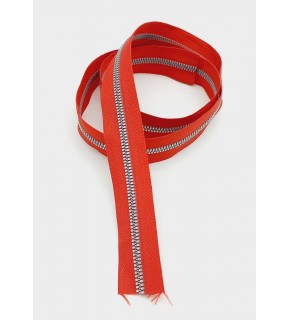 Çanta Aksesuar Ortası Gümüş Fermuar 100 Cm Kırmızı Renk