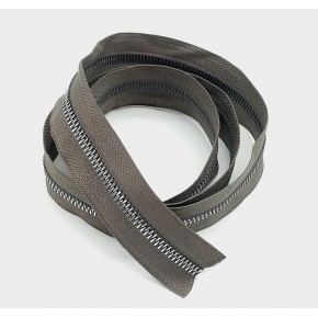 Çanta Aksesuar Ortası Gümüş Fermuar 100 Cm Koyu Vizon Renk