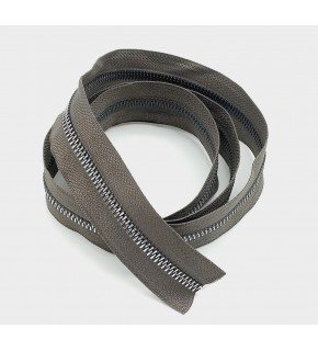 Çanta Aksesuar Ortası Gümüş Fermuar 100 Cm Koyu Vizon Renk