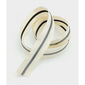 Çanta Aksesuar Ortası Gümüş Fermuar 100 Cm Krem Renk