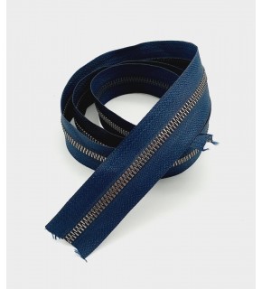 Çanta Aksesuar Ortası Gümüş Fermuar 100 Cm Lacivert Renk