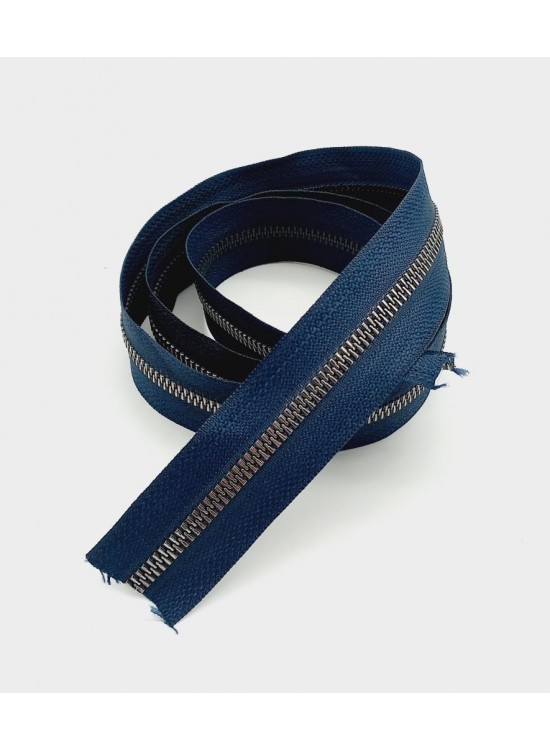 Çanta Aksesuar Ortası Gümüş Fermuar 100 Cm Lacivert Renk