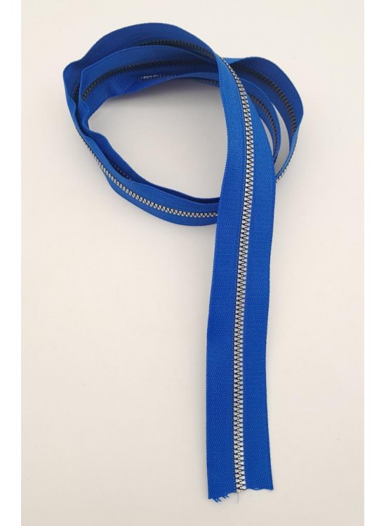 Çanta Aksesuar Ortası Gümüş Fermuar 100 cm Saks Mavi Renk