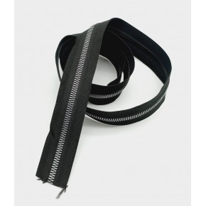 Çanta Aksesuar Ortası Gümüş Fermuar 100 Cm Siyah Renk