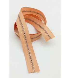 Çanta Aksesuar Ortası Gümüş Fermuar 100 Cm Somon Renk