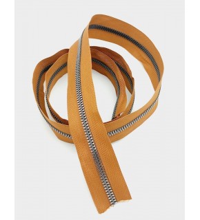 Çanta Aksesuar Ortası Gümüş Fermuar 100 Cm Taba Renk