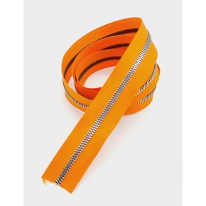 Çanta Aksesuar Ortası Gümüş Fermuar 100 Cm Turuncu Renk