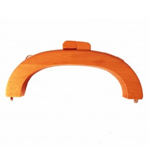 Çanta Aksesuar Oval Ahşap Burs Koyu Renk 20 Cm