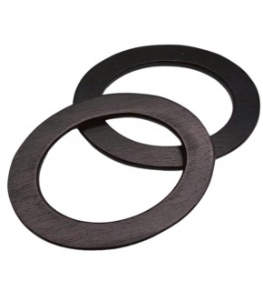 Çanta Aksesuar Oval Model 15x11 cm Siyah Renk Ahşap Çanta Sapı