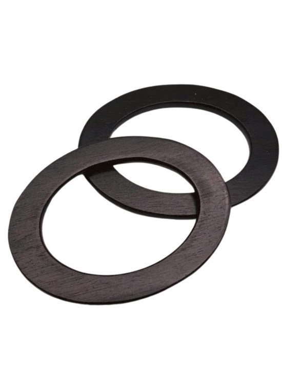 Çanta Aksesuar Oval Model 15x11 cm Siyah Renk Ahşap Çanta Sapı