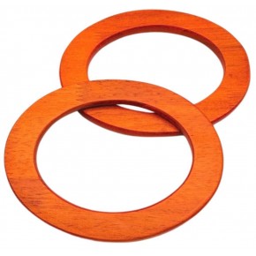 Çanta Aksesuar Oval Model 15x11 cm Taba Renk Ahşap Çanta Sapı