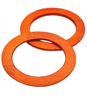 Çanta Aksesuar Oval Model 15x11 cm Taba Renk Ahşap Çanta Sapı