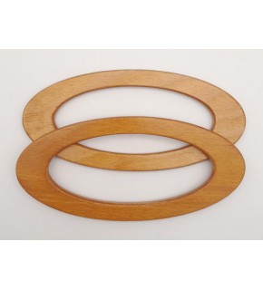 Çanta Aksesuar Oval Model 9x19.5 cm Ahşap Renk Ahşap Çanta Sapı