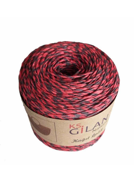 Çanta Aksesuar Özel Sarım Kağıt İp Antrasit Ve Kırmızı No:16