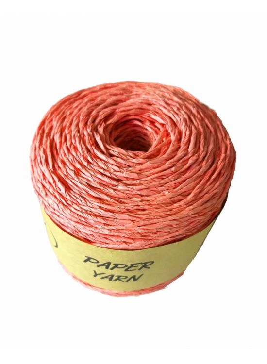 Çanta Aksesuar Özel Sarım Kağıt İp Mercan Renk