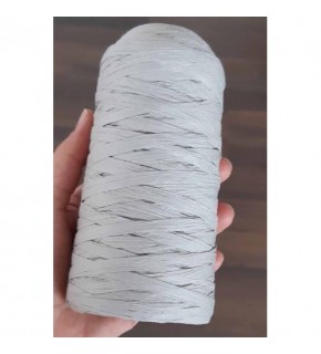 Çanta Aksesuar Özel Sarım Yeni İthal Rafya İp (Açık Gri)