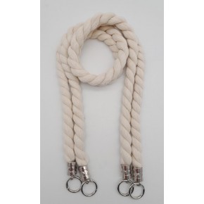 Çanta Aksesuar Pamuklu Halat Model Çift Çanta Sapı Gümüş Metalli