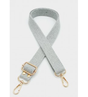 Çanta Aksesuar Pamuklu Kolon 120X3 Cm Açık Gri Light Gold Metalli