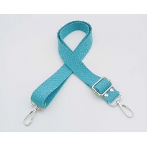 Çanta Aksesuar Pamuklu Kolon 120X3 Cm Açık Mavi Gümüş Metalli