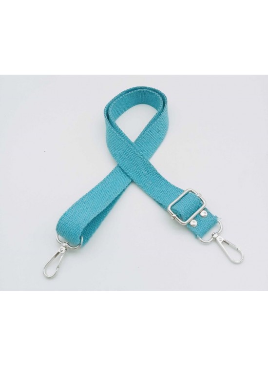 Çanta Aksesuar Pamuklu Kolon 120X3 Cm Açık Mavi Gümüş Metalli Çanta Aksesuar Pamuklu Kolon 120X3 Cm Açık Mavi Gümüş Metalli