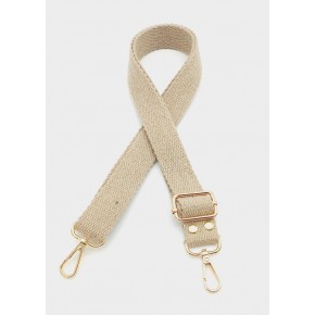 Çanta Aksesuar Pamuklu Kolon 120X3 Cm Bej Light Gold Metalli