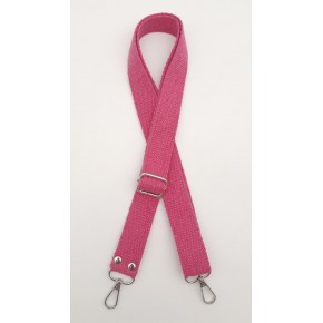 Çanta Aksesuar Pamuklu Kolon 120x3 cm Fuşya Gümüş Metalli