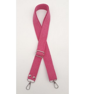 Çanta Aksesuar Pamuklu Kolon 120x3 cm Fuşya Gümüş Metalli