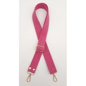 Çanta Aksesuar Pamuklu Kolon 120x3 cm Fuşya Light Gold Metalli