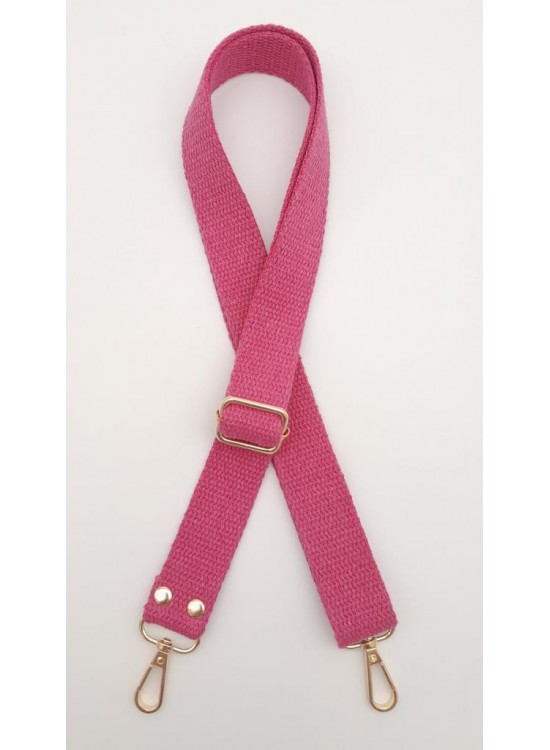 Çanta Aksesuar Pamuklu Kolon 120x3 cm Fuşya Light Gold Metalli Çanta Aksesuar Pamuklu Kolon 120x3 cm Fuşya Light Gold Metalli