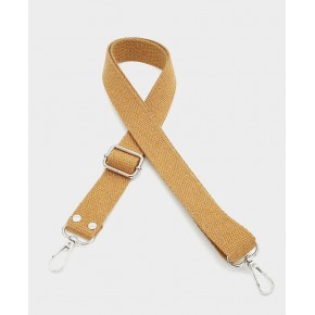 Çanta Aksesuar Pamuklu Kolon 120X3 Cm Koyu Sütlü Kahve Gümüş Metalli