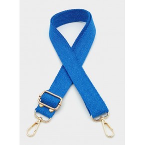 Çanta Aksesuar Pamuklu Kolon 120X3 Cm Mavi Light Gold Metalli