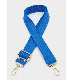 Çanta Aksesuar Pamuklu Kolon 120X3 Cm Mavi Light Gold Metalli