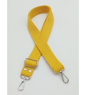 Çanta Aksesuar Pamuklu Kolon 120X3 Cm Sarı Gümüş Metalli