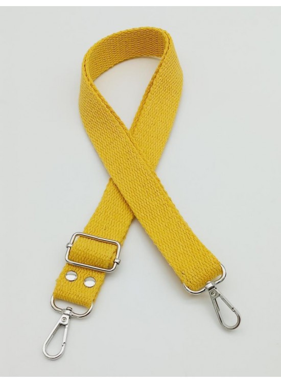 Çanta Aksesuar Pamuklu Kolon 120X3 Cm Sarı Gümüş Metalli Çanta Aksesuar Pamuklu Kolon 120X3 Cm Sarı Gümüş Metalli