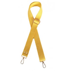 Çanta Aksesuar Pamuklu Kolon 120X3 Cm Sarı Light Gold Metalli