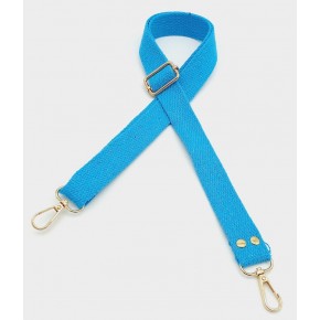 Çanta Aksesuar Pamuklu Kolon 120X3 Cm Turkuaz Light Gold Metalli