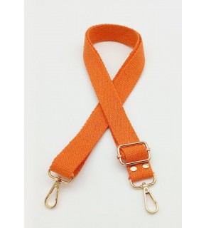 Çanta Aksesuar Pamuklu Kolon 120X3 Cm Turuncu Light Gold Metalli