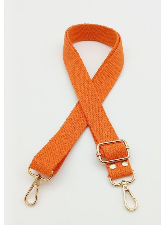 Çanta Aksesuar Pamuklu Kolon 120X3 Cm Turuncu Light Gold Metalli