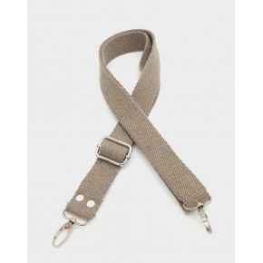 Çanta Aksesuar Pamuklu Kolon 120X3 Cm Vizon Gümüş Metalli