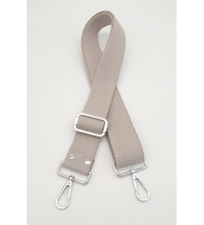 Çanta Aksesuar Pamuklu Kolon 120X4 Cm Gümüş Metal Bej