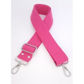 Çanta Aksesuar Pamuklu Kolon 120X4 Cm Gümüş Metal Fuşya