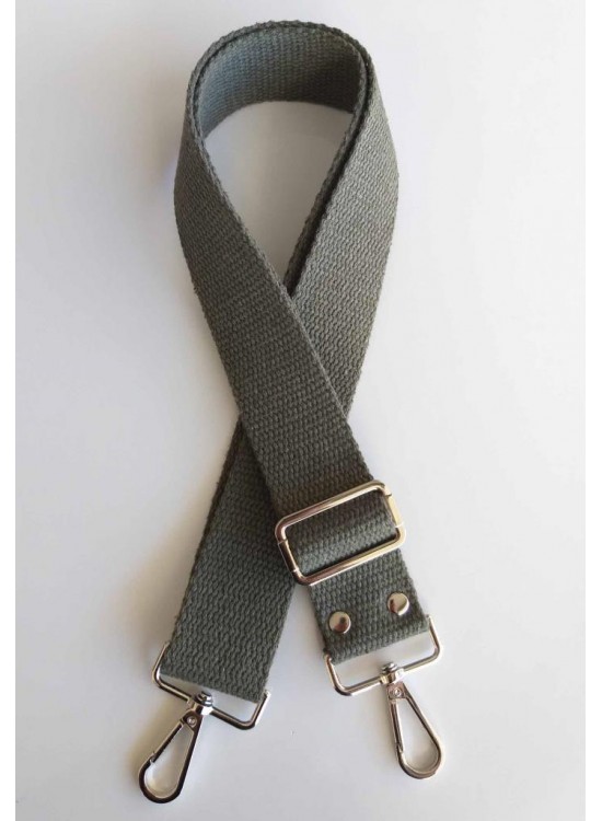 Çanta Aksesuar Pamuklu Kolon 120X4 Cm Gümüş Metal Haki Çanta Aksesuar Pamuklu Kolon 120X4 Cm Gümüş Metal Haki