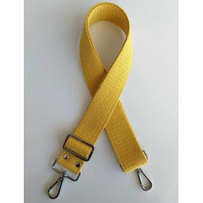 Çanta Aksesuar Pamuklu Kolon 120X4 Cm Gümüş Metal Hardal Sarı